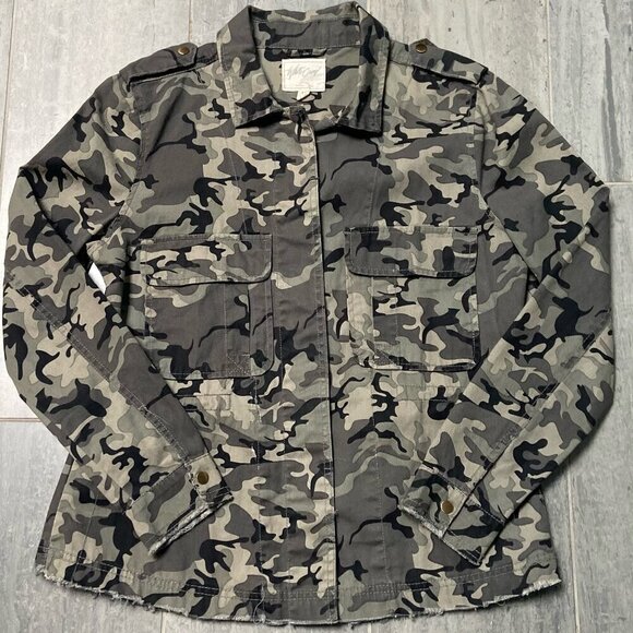 White Crow 100% Cotton Drawstring Waist Camouflage Utility Jacket Size Medium - Picture 1 of 10